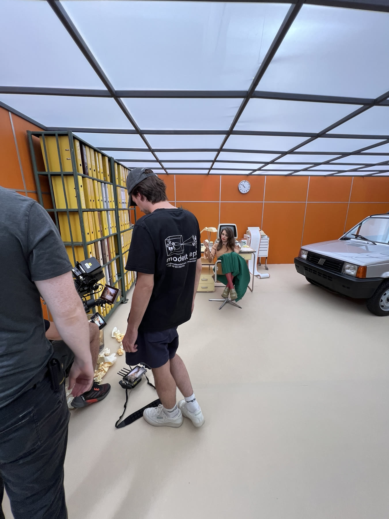 Office Hours behind the scenes — On set