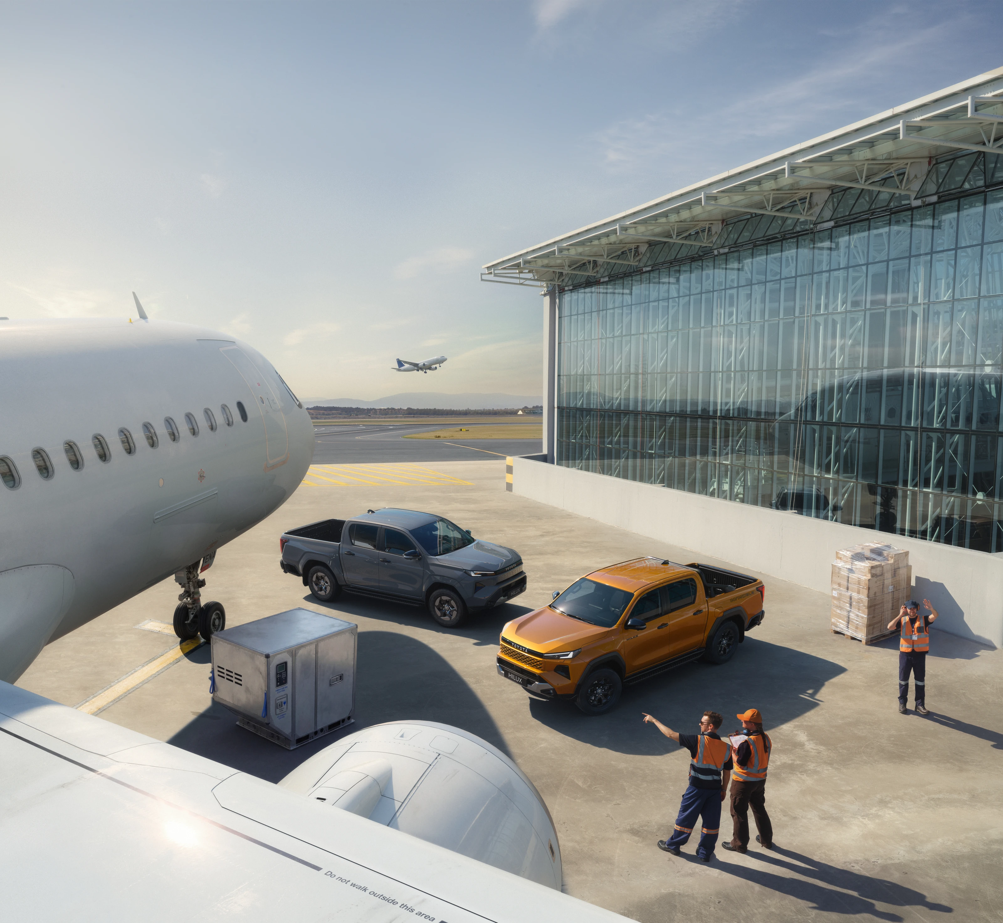 Toyota vehicles at an airport